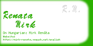 renata mirk business card