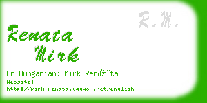 renata mirk business card